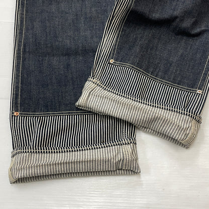 【中古品】【メンズ】 サムライ自動車倶楽部 DOUBLE KNEE PANTS SM210WHC ダブルニー パンツ ボトムス ジーンズ 156-260913-sa-22-teih サイズ：34 カラー：インディゴ 万代Net店
