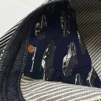 【中古品】【メンズ】 サムライ自動車倶楽部 DOUBLE KNEE PANTS SM210WHC ダブルニー パンツ ボトムス ジーンズ 156-260913-sa-22-teih サイズ：34 カラー：インディゴ 万代Net店