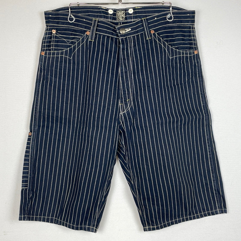 【中古品】【メンズ】 SUGARCANE シュガーケーン WABASH STRIPE PANTS LOT054 ウォバッシュ ストライプ パンツ ボトムス 短パン 156-260913-sa-17-teih サイズ：34 カラー：ストライプ 万代Net店