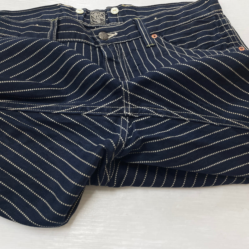 【中古品】【メンズ】 SUGARCANE シュガーケーン WABASH STRIPE PANTS LOT054 ウォバッシュ ストライプ パンツ ボトムス 短パン 156-260913-sa-17-teih サイズ：34 カラー：ストライプ 万代Net店