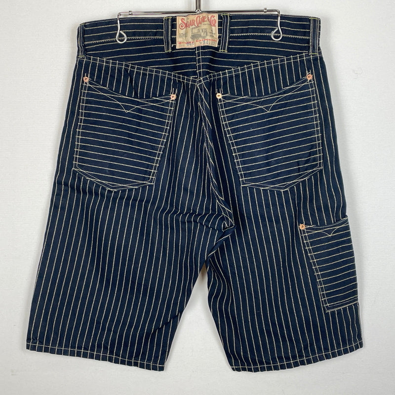 【中古品】【メンズ】 SUGARCANE シュガーケーン WABASH STRIPE PANTS LOT054 ウォバッシュ ストライプ パンツ ボトムス 短パン 156-260913-sa-17-teih サイズ：34 カラー：ストライプ 万代Net店