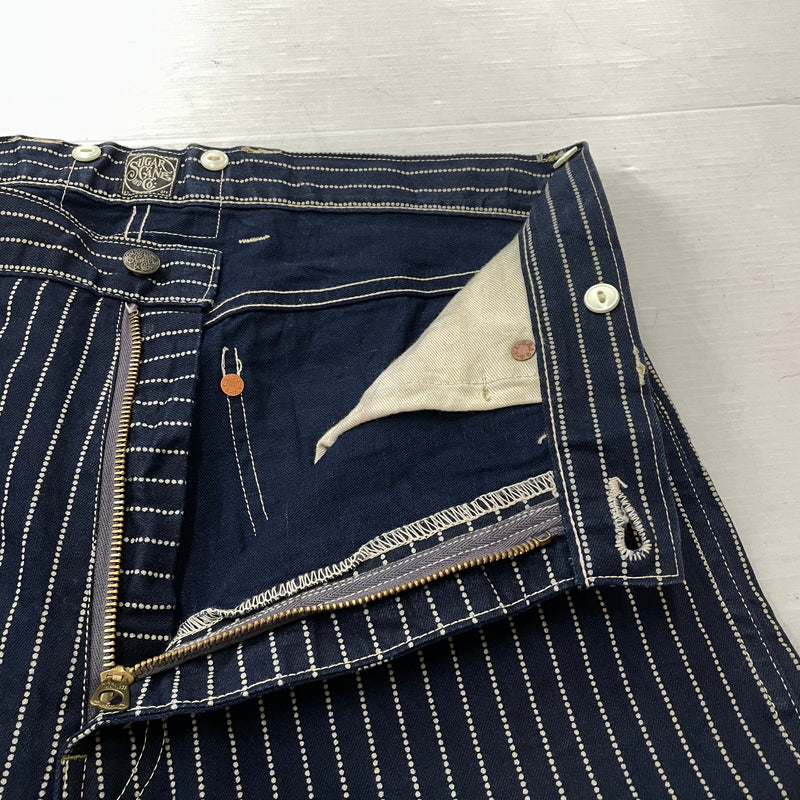 【中古品】【メンズ】 SUGARCANE シュガーケーン WABASH STRIPE PANTS LOT054 ウォバッシュ ストライプ パンツ ボトムス 短パン 156-260913-sa-17-teih サイズ：34 カラー：ストライプ 万代Net店