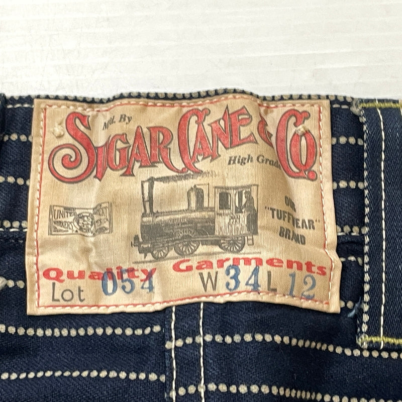 【中古品】【メンズ】 SUGARCANE シュガーケーン WABASH STRIPE PANTS LOT054 ウォバッシュ ストライプ パンツ ボトムス 短パン 156-260913-sa-17-teih サイズ：34 カラー：ストライプ 万代Net店