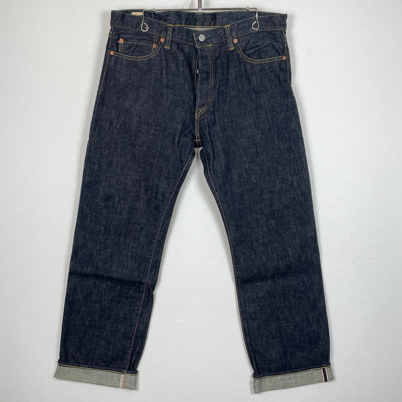 【中古品】【メンズ】 MOMOTARO JEANS モモタロウ ジーンズ TIGHT STRAIGHT DENIM PANTS NoO.0705SP 出陣 タイト ストレート デニム パンツ ボトムス 156-260913-sa-23-teih サイズ：36 カラー：インディゴ 万代Net店