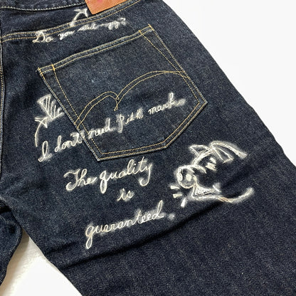 【中古品】【メンズ】 STUDIO D'ARTISAN ステュディオダ ルチザン ディー PRINT DENIM SHORTS D1652 プリント デニム ショーツ ボトムス 156-260913-sa-18-teih サイズ：34 カラー：インディゴ 万代Net店
