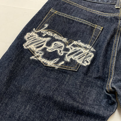 【中古品】【メンズ】 STUDIO D'ARTISAN ステュディオダ ルチザン ディー PRINT DENIM SHORTS D1652 プリント デニム ショーツ ボトムス 156-260913-sa-18-teih サイズ：34 カラー：インディゴ 万代Net店