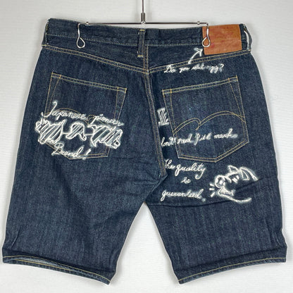 【中古品】【メンズ】 STUDIO D'ARTISAN ステュディオダ ルチザン ディー PRINT DENIM SHORTS D1652 プリント デニム ショーツ ボトムス 156-260913-sa-18-teih サイズ：34 カラー：インディゴ 万代Net店