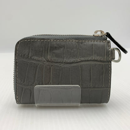 【中古品】【メンズ】 FELISI フェリージ COMPACT WALLET コンパクト クロコ ウォレット 財布 型押し 200-260915-sa-23-teih カラー：グレー系 万代Net店