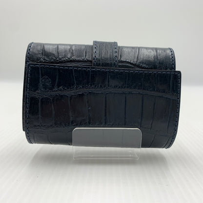 【中古品】【メンズ】 FELISI フェリージ COMPACT WALLET コンパクト クロコ ウォレット 財布 型押し エンボスレザー 200-260915-sa-22-teih カラー：ネイビー系 万代Net店