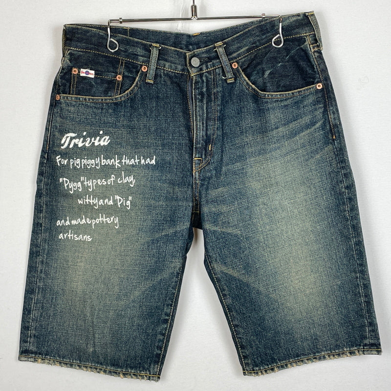 【中古品】【メンズ】 STUDIO D'ARTISAN ステュディオダ ルチザン ディー PRINT DENIM SHORTS D1543 プリント デニム ショーツ ボトムス 短パン 156-260913-sa-19-teih サイズ：34 カラー：インディゴ 万代Net店