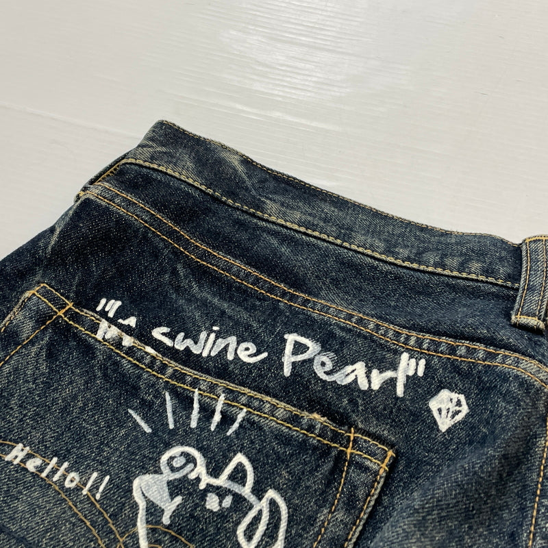 【中古品】【メンズ】 STUDIO D'ARTISAN ステュディオダ ルチザン ディー PRINT DENIM SHORTS D1543 プリント デニム ショーツ ボトムス 短パン 156-260913-sa-19-teih サイズ：34 カラー：インディゴ 万代Net店