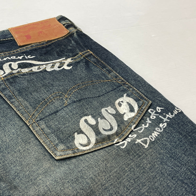 【中古品】【メンズ】 STUDIO D'ARTISAN ステュディオダ ルチザン ディー PRINT DENIM SHORTS D1543 プリント デニム ショーツ ボトムス 短パン 156-260913-sa-19-teih サイズ：34 カラー：インディゴ 万代Net店