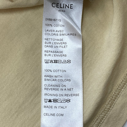 【中古品】【メンズ】 CELINE セリーヌ LOGO TEE 2X681671Q ロゴ Tシャツ 半袖 トップス 141-260913-sa-06-teih サイズ：L カラー：ベージュ系 万代Net店