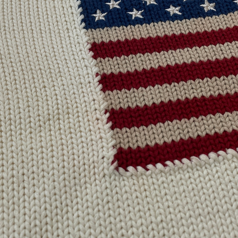 【現状渡し品】【メンズ】 POLO RALPH LAUREN ポロ ラルフローレン 90’s THE STARS＆STRIPES KNIT 90年代 ザ スターズ アンド ストライプ ニット 長袖 トップス 145-260913-sa-01-teih サイズ：L カラー：アイボリー 万代Net店