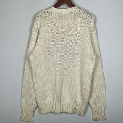 【現状渡し品】【メンズ】 POLO RALPH LAUREN ポロ ラルフローレン 90’s THE STARS＆STRIPES KNIT 90年代 ザ スターズ アンド ストライプ ニット 長袖 トップス 145-260913-sa-01-teih サイズ：L カラー：アイボリー 万代Net店