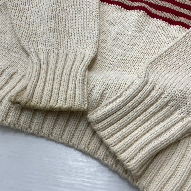【現状渡し品】【メンズ】 POLO RALPH LAUREN ポロ ラルフローレン 90’s THE STARS＆STRIPES KNIT 90年代 ザ スターズ アンド ストライプ ニット 長袖 トップス 145-260913-sa-01-teih サイズ：L カラー：アイボリー 万代Net店