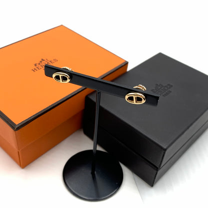 【中古品】【メンズ/レディース】 HERMES エルメス シェーヌダンクル ファランドール ピアス TPM 両耳用 Au750 182-260914-ko-04-teih カラー：ゴールド 万代Net店