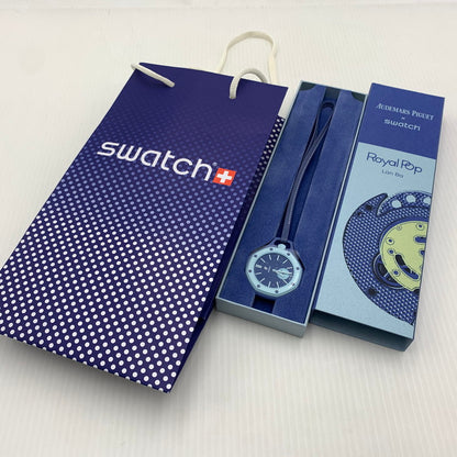 【中古品】【メンズ/レディース】 SWATCH スウォッチ × Audemars Piguet オーデマピゲ 別注 コラボ ROYAL POP LAN BA BLUE ロイヤル ポップ ランバ 時計 アクセサリー 197-260914-ko-03-teih カラー：ブルー 万代Net店