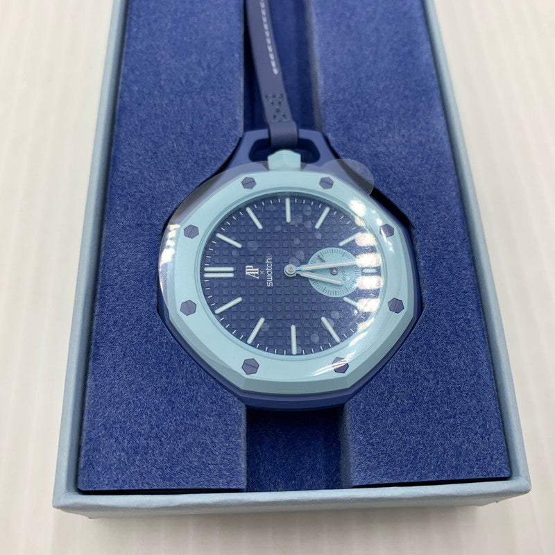【中古品】【メンズ/レディース】 SWATCH スウォッチ × Audemars Piguet オーデマピゲ 別注 コラボ ROYAL POP LAN BA BLUE ロイヤル ポップ ランバ 時計 アクセサリー 197-260914-ko-03-teih カラー：ブルー 万代Net店