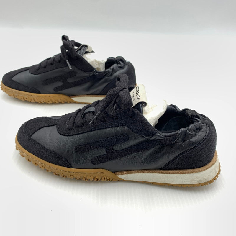 【中古品】【メンズ/レディース】 HERMES エルメス ジェット スニーカー 靴 シューズ 183-260914-ko-02-teih サイズ：36 カラー：ブラック 万代Net店