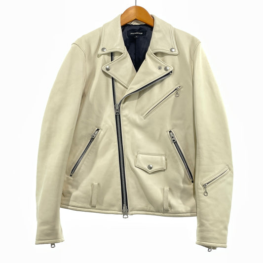 【中古品】【メンズ】 JACKROSE ジャックローズ RAM LEATHER RIDERS JACKET ラム レザー ライダース ジャケット アウター 147-260913-sa-08-teih サイズ：4 カラー：ホワイト 万代Net店