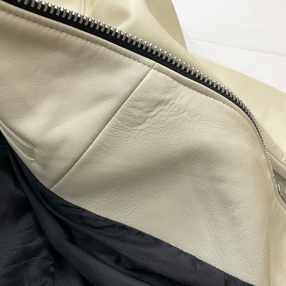 【中古品】【メンズ】 JACKROSE ジャックローズ RAM LEATHER RIDERS JACKET ラム レザー ライダース ジャケット アウター 147-260913-sa-08-teih サイズ：4 カラー：ホワイト 万代Net店