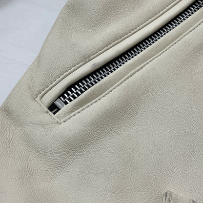 【中古品】【メンズ】 JACKROSE ジャックローズ RAM LEATHER RIDERS JACKET ラム レザー ライダース ジャケット アウター 147-260913-sa-08-teih サイズ：4 カラー：ホワイト 万代Net店