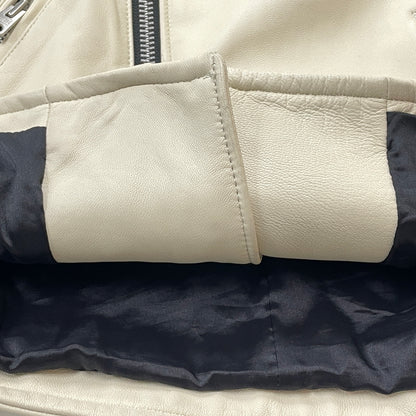 【中古品】【メンズ】 JACKROSE ジャックローズ RAM LEATHER RIDERS JACKET ラム レザー ライダース ジャケット アウター 147-260913-sa-08-teih サイズ：4 カラー：ホワイト 万代Net店