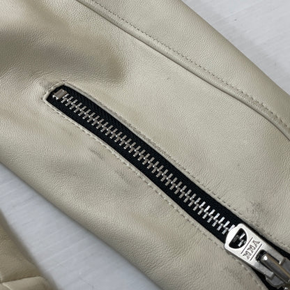 【中古品】【メンズ】 JACKROSE ジャックローズ RAM LEATHER RIDERS JACKET ラム レザー ライダース ジャケット アウター 147-260913-sa-08-teih サイズ：4 カラー：ホワイト 万代Net店
