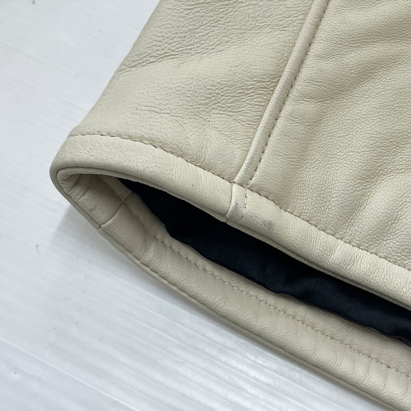【中古品】【メンズ】 JACKROSE ジャックローズ RAM LEATHER RIDERS JACKET ラム レザー ライダース ジャケット アウター 147-260913-sa-08-teih サイズ：4 カラー：ホワイト 万代Net店