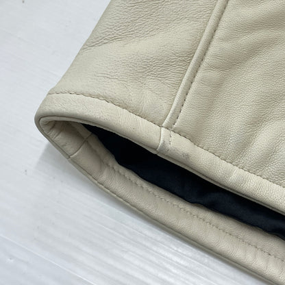 【中古品】【メンズ】 JACKROSE ジャックローズ RAM LEATHER RIDERS JACKET ラム レザー ライダース ジャケット アウター 147-260913-sa-08-teih サイズ：4 カラー：ホワイト 万代Net店