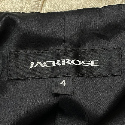 【中古品】【メンズ】 JACKROSE ジャックローズ RAM LEATHER RIDERS JACKET ラム レザー ライダース ジャケット アウター 147-260913-sa-08-teih サイズ：4 カラー：ホワイト 万代Net店