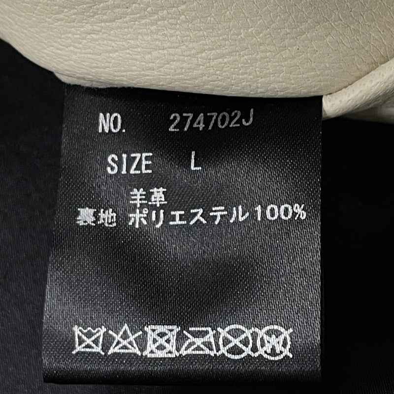 【中古品】【メンズ】 JACKROSE ジャックローズ RAM LEATHER RIDERS JACKET ラム レザー ライダース ジャケット アウター 147-260913-sa-08-teih サイズ：4 カラー：ホワイト 万代Net店