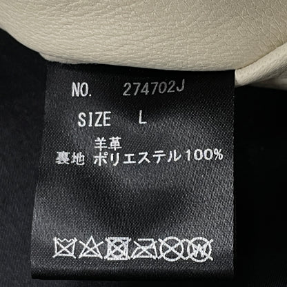 【中古品】【メンズ】 JACKROSE ジャックローズ RAM LEATHER RIDERS JACKET ラム レザー ライダース ジャケット アウター 147-260913-sa-08-teih サイズ：4 カラー：ホワイト 万代Net店