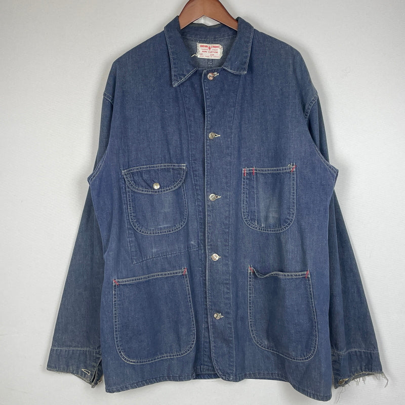 【中古品】【メンズ】 BROTHERHOOD ブラザー フッド 50’s ~ 60’s VINTAGE DENIM COVERALLS 50 ～ 60年代 ヴィンテージ デニム カバーオール アウター 145-260913-sa-02-teih サイズ：不明 カラー：インディゴ 万代Net店