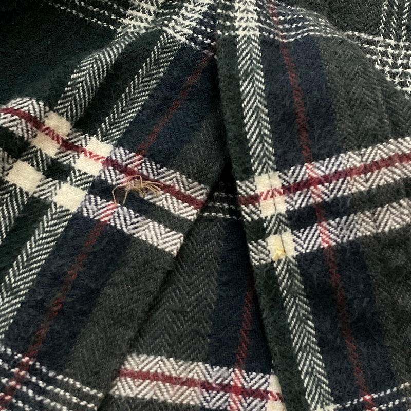 【中古品】【メンズ】 EDDIE BAUER エディー・バウアー 80's VINTAGE FLANNEL CHECK SHIRT 80年代 ヴィンテージ フランネル チェック シャツ 長袖 トップス　 145-260913-sa-03-teih サイズ：M カラー：グリーン 万代Net店