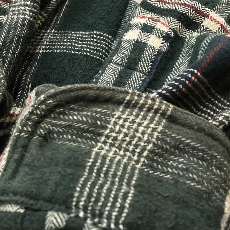 【中古品】【メンズ】 EDDIE BAUER エディー・バウアー 80's VINTAGE FLANNEL CHECK SHIRT 80年代 ヴィンテージ フランネル チェック シャツ 長袖 トップス　 145-260913-sa-03-teih サイズ：M カラー：グリーン 万代Net店