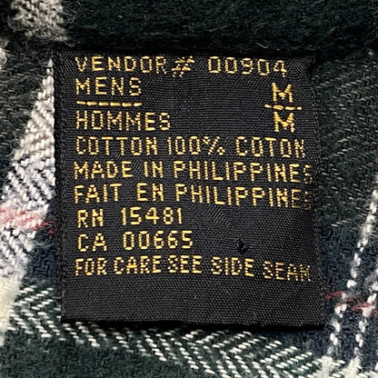 【中古品】【メンズ】 EDDIE BAUER エディー・バウアー 80's VINTAGE FLANNEL CHECK SHIRT 80年代 ヴィンテージ フランネル チェック シャツ 長袖 トップス　 145-260913-sa-03-teih サイズ：M カラー：グリーン 万代Net店