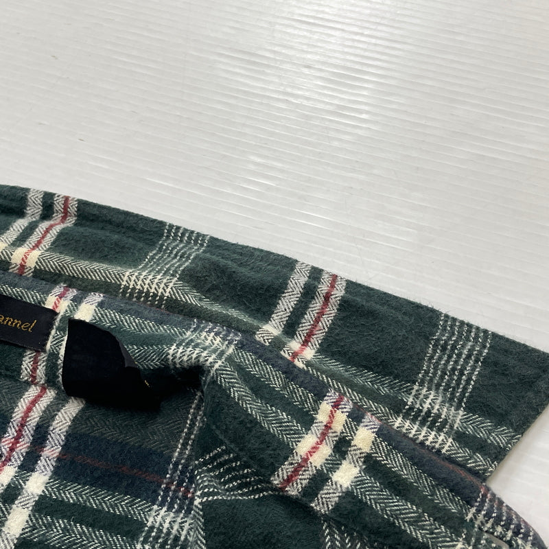 【中古品】【メンズ】 EDDIE BAUER エディー・バウアー 80's VINTAGE FLANNEL CHECK SHIRT 80年代 ヴィンテージ フランネル チェック シャツ 長袖 トップス　 145-260913-sa-03-teih サイズ：M カラー：グリーン 万代Net店