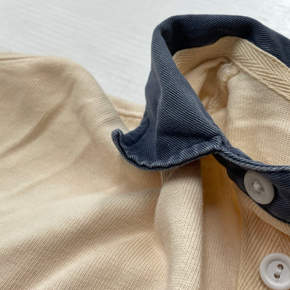 【現状渡し品】【メンズ】 POLO RALPH LAUREN ポロ ラルフ ローレン 90's LAGER L/S SHIRT 90年代 ラガー ロングリーブ シャツ 長袖 トップス 145-260913-sa-04-teih サイズ：L カラー：アイボリー×レッド 万代Net店