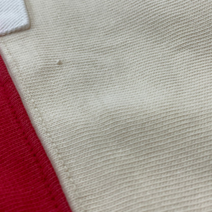 【現状渡し品】【メンズ】 POLO RALPH LAUREN ポロ ラルフ ローレン 90's LAGER L/S SHIRT 90年代 ラガー ロングリーブ シャツ 長袖 トップス 145-260913-sa-04-teih サイズ：L カラー：アイボリー×レッド 万代Net店