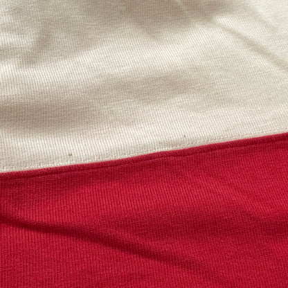 【現状渡し品】【メンズ】 POLO RALPH LAUREN ポロ ラルフ ローレン 90's LAGER L/S SHIRT 90年代 ラガー ロングリーブ シャツ 長袖 トップス 145-260913-sa-04-teih サイズ：L カラー：アイボリー×レッド 万代Net店