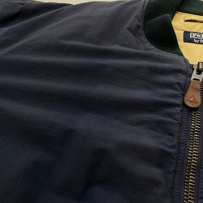 【現状渡し品】【メンズ】 POLO RALPH LAUREN ポロ ラルフ ローレン 90's MA-1 JACKET 90年代 エムエーワン ジャケット アウター 145-260913-sa-05-teih サイズ：XL カラー：ネイビー 万代Net店