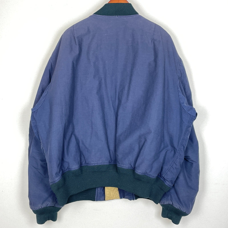 【現状渡し品】【メンズ】 POLO RALPH LAUREN ポロ ラルフ ローレン 90's MA-1 JACKET 90年代 エムエーワン ジャケット アウター 145-260913-sa-05-teih サイズ：XL カラー：ネイビー 万代Net店