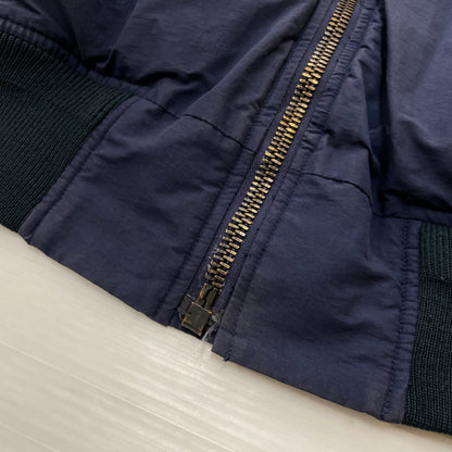 【現状渡し品】【メンズ】 POLO RALPH LAUREN ポロ ラルフ ローレン 90's MA-1 JACKET 90年代 エムエーワン ジャケット アウター 145-260913-sa-05-teih サイズ：XL カラー：ネイビー 万代Net店