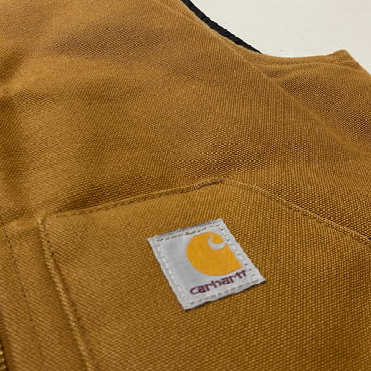 【中古品】【メンズ】 CARHARTT カーハート DUCK VEST ARCTIC QUILT LINED V01-BRN ダック ベスト アークティック ラインド トップス 145-260915-sa-15-teih サイズ：S カラー：ブラウン 万代Net店
