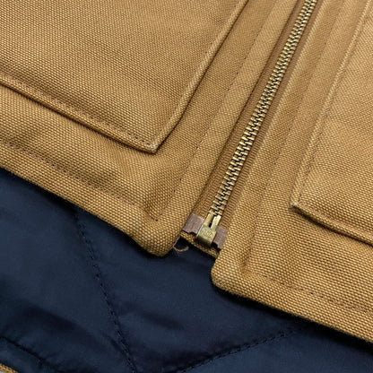 【中古品】【メンズ】 CARHARTT カーハート DUCK VEST ARCTIC QUILT LINED V01-BRN ダック ベスト アークティック ラインド トップス 145-260915-sa-15-teih サイズ：S カラー：ブラウン 万代Net店
