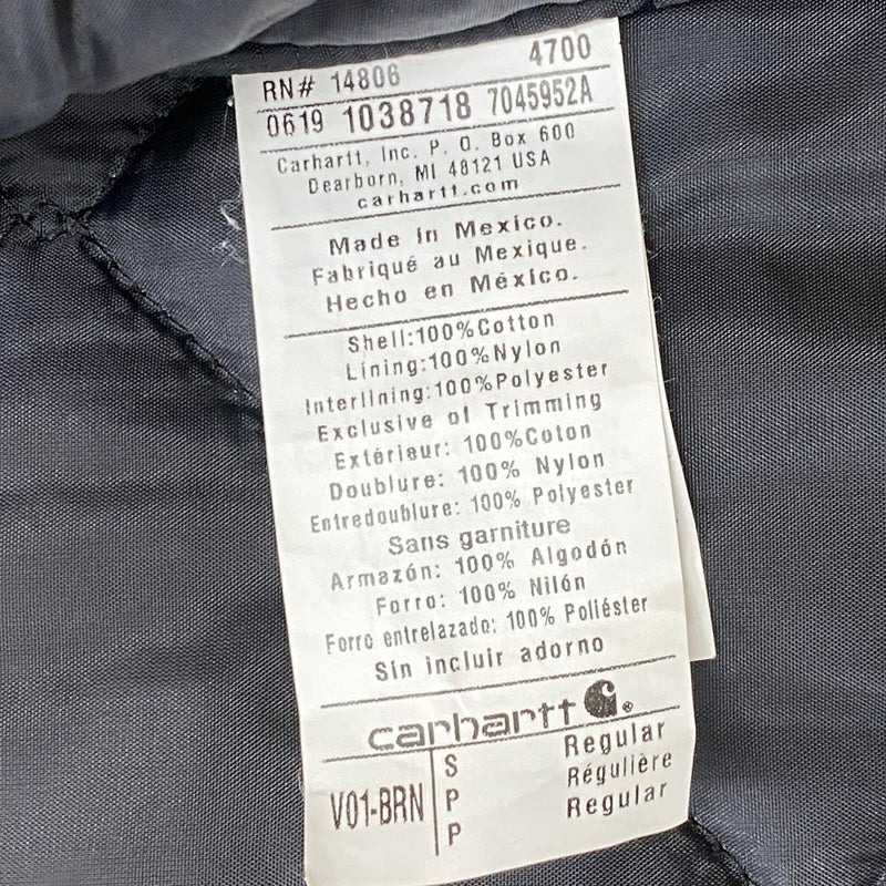 【中古品】【メンズ】 CARHARTT カーハート DUCK VEST ARCTIC QUILT LINED V01-BRN ダック ベスト アークティック ラインド トップス 145-260915-sa-15-teih サイズ：S カラー：ブラウン 万代Net店