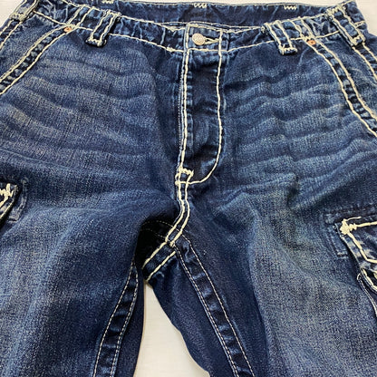 【中古品】【メンズ】 SUPREME シュプリーム × TRUE RELIGION トゥルーレリジョン 別注コラボ 21FW DENIM CARGO PANT "WASHED B 2021秋冬 デニム カーゴ パンツ ボトムス ジーンズ 149-260915-sa-12-teih サイズ：34 カラー：インディゴ 万代Net店