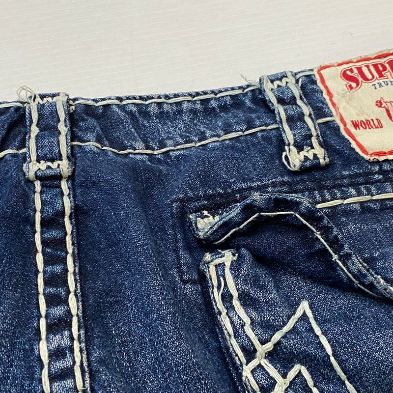 【中古品】【メンズ】 SUPREME シュプリーム × TRUE RELIGION トゥルーレリジョン 別注コラボ 21FW DENIM CARGO PANT "WASHED B 2021秋冬 デニム カーゴ パンツ ボトムス ジーンズ 149-260915-sa-12-teih サイズ：34 カラー：インディゴ 万代Net店